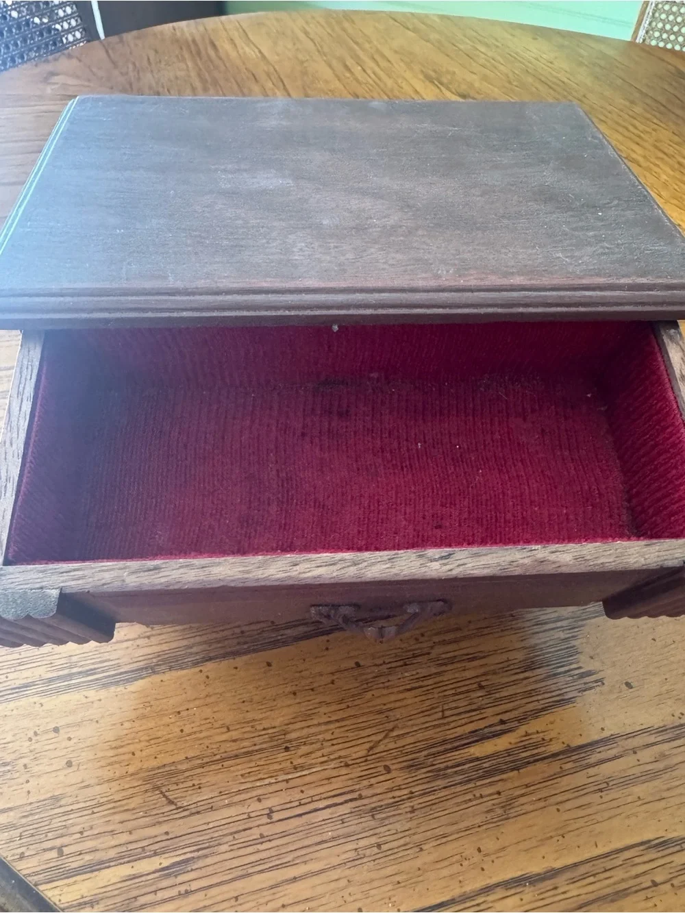 Vintage Classic Wooden Jewelry Box – 2 Drawers